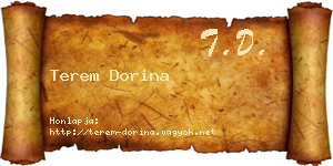 Terem Dorina névjegykártya